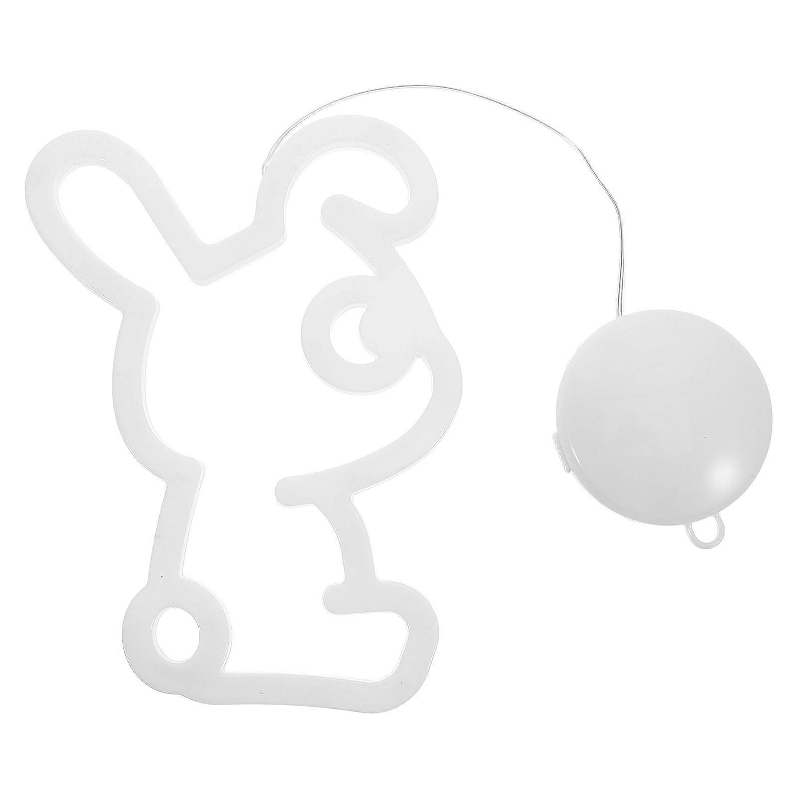Easter Decoration Lights Bunny String Lights with Suction Cup for Indoor Party Windows 1 Set
