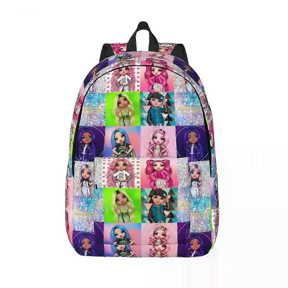 Rucsac cu valuri înalte curcubeu Rucsac pentru elevi de liceu elementar Rucsac Bărbați Femei Rucsac Drumeții NgC497