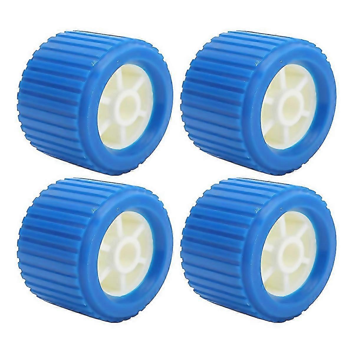 For 4pcs Boat Trailer Ribbed Wobble Rollers