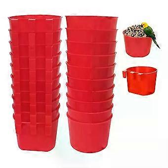 20Pcs Chickens Rabbit Feeders for Cage Hanging Chicken Water Feeder Cup Plastic Birds Feeders Seed Bowl Chicken Feeder
