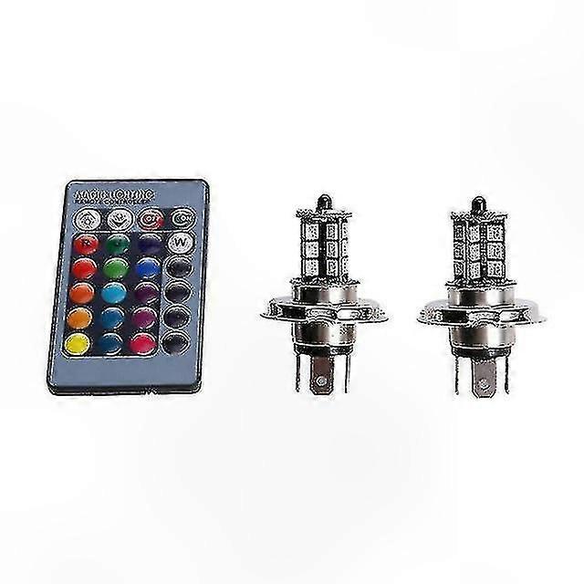 2-Pack Universal RGB Atmosphere Lamp for Car Lighting 5050 LED with Remote Control