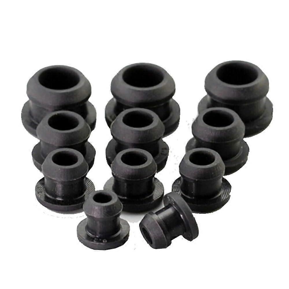 2.5-50.6mm Black Silicone Rubber T Type Plug Blanking End Caps 10Pcs Tube Inserts Bung Compatible with Various Sizes