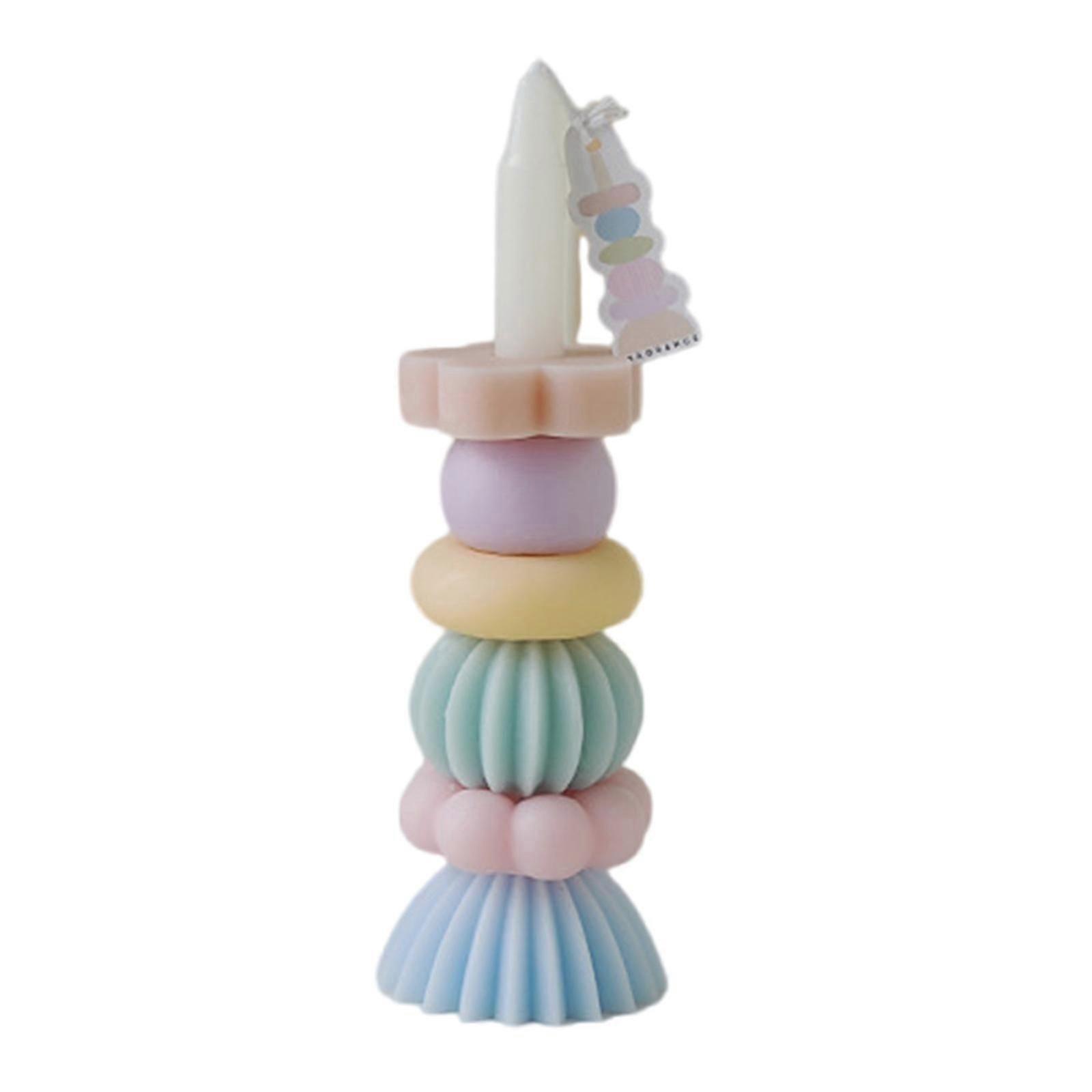 Stackable Pillar Candle Wax Scented Candle for Table Decoration and Uplifting