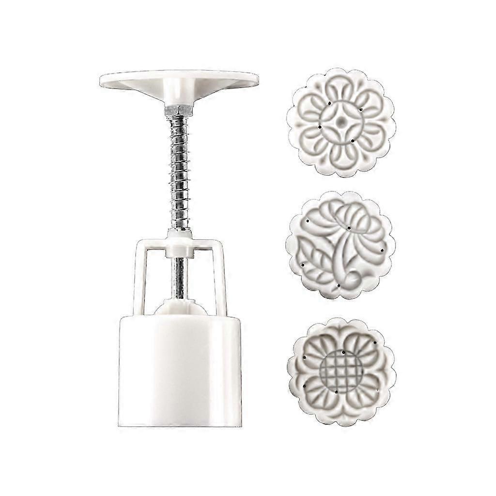 Plastic Material Mooncake Mold Stamp Cookie Moon Cake Mold for Creative Flower