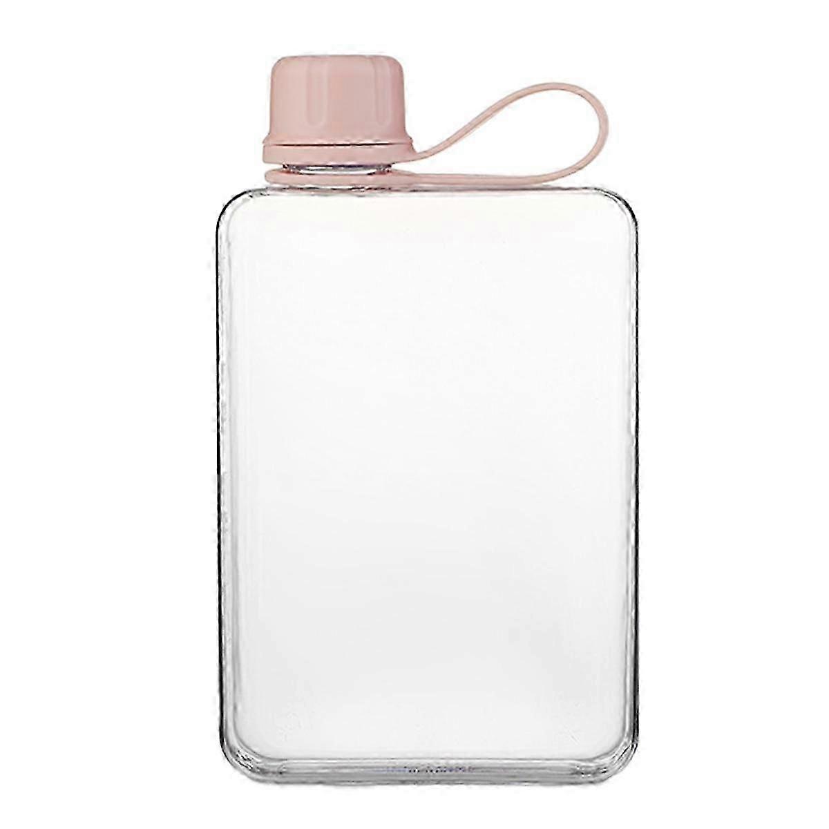 Square 500ml Portable Flat Water Bottle for Hiking & Sports - Slim Cold Flask for Summer