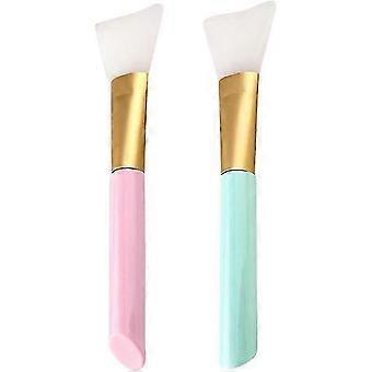 Soft Silicone Mask Applicator Brush for DIY Facial Mud & Lotion Application, Gentle Skin Care Tool (2PCS)