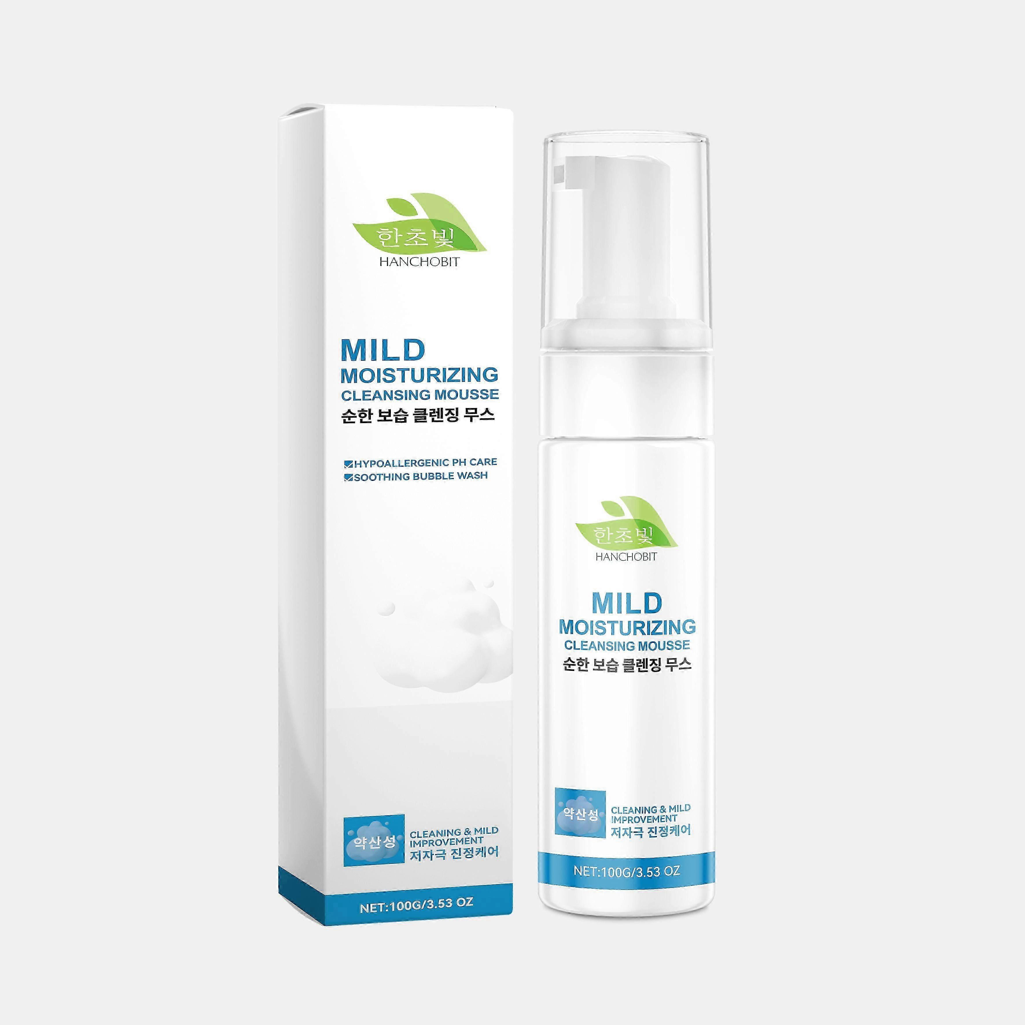 HANCHOBIT Gentle Moisturizing Cleansing Mousse Deep Cleansing Facial Daily Care Smooth Skin Care