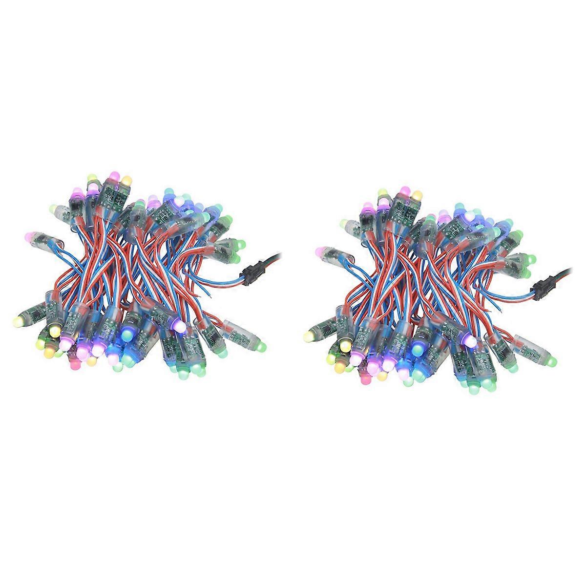 100Pcs WS2811 RGB LED Pixels Light Individually Addressable 12mm Diffused Digital Full Color Pixel M