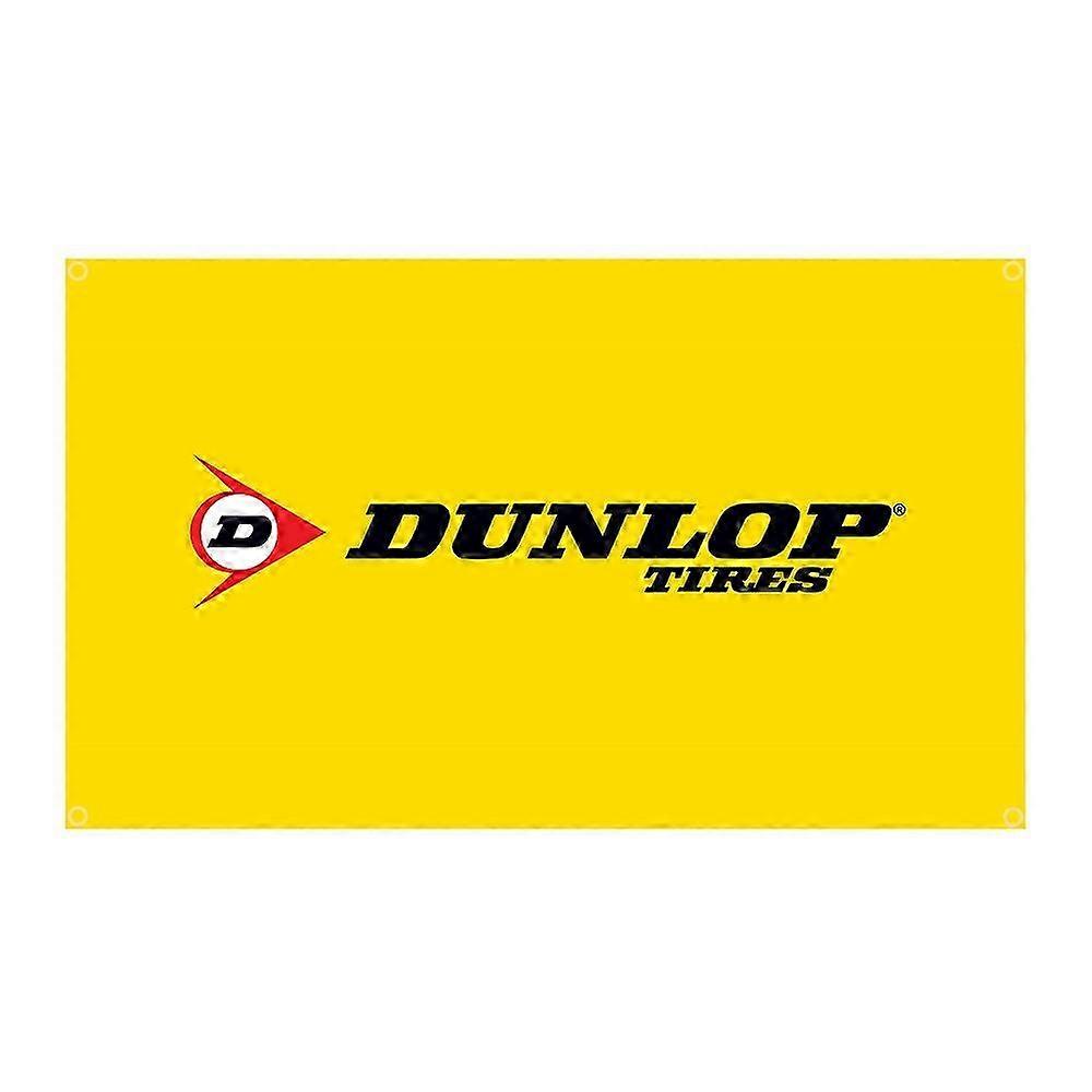 90x150cm Dunlops Tyres Flag Polyester Printed Garage or Outdoor Dec...