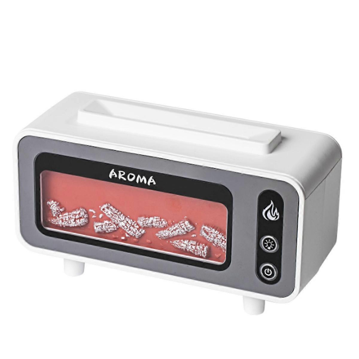 Fireplace Flame Humidifier 7 Flame Color Aroma Diffuser B