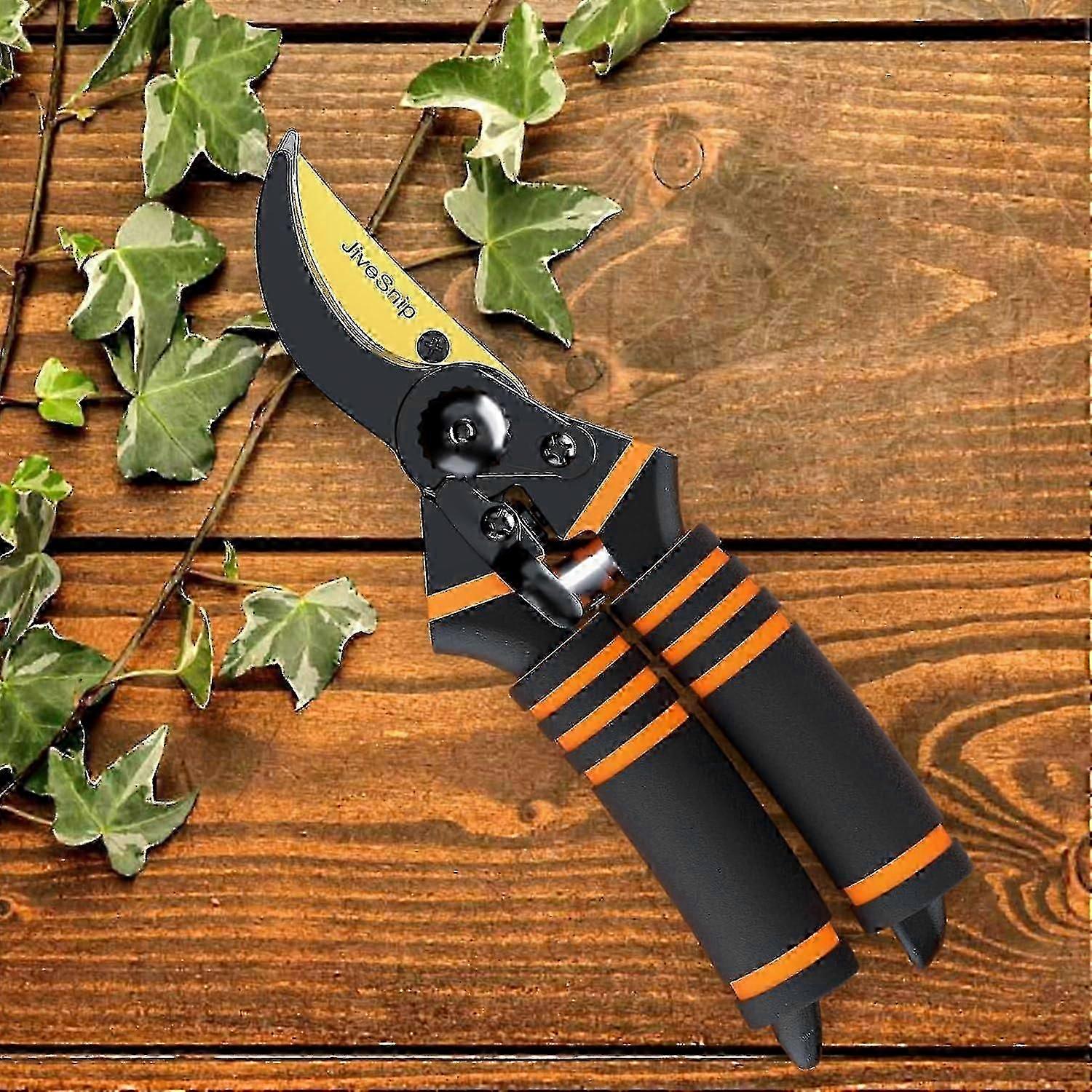 Professional Titanium Bypass Pruning Shears for Precise Trimming of Plants, Hedges, and Flowers