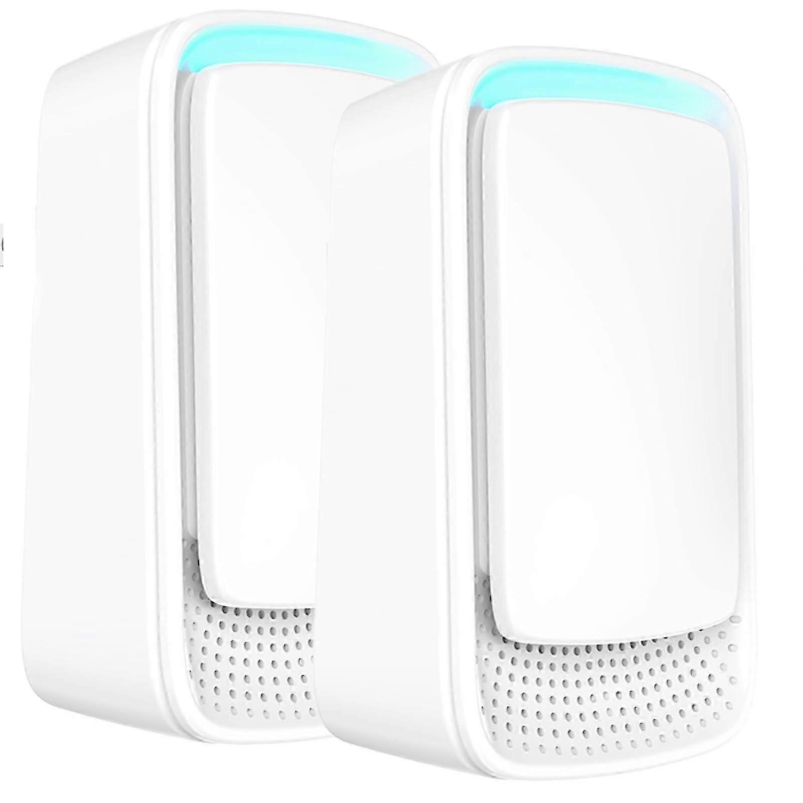 Portable Air Purifier Negative Ion Generator, Filter-free Mobile Air Ion Generator, Kitchen Deodorizing Air Freshener, Home, Bathroom (white 2 Pieces)