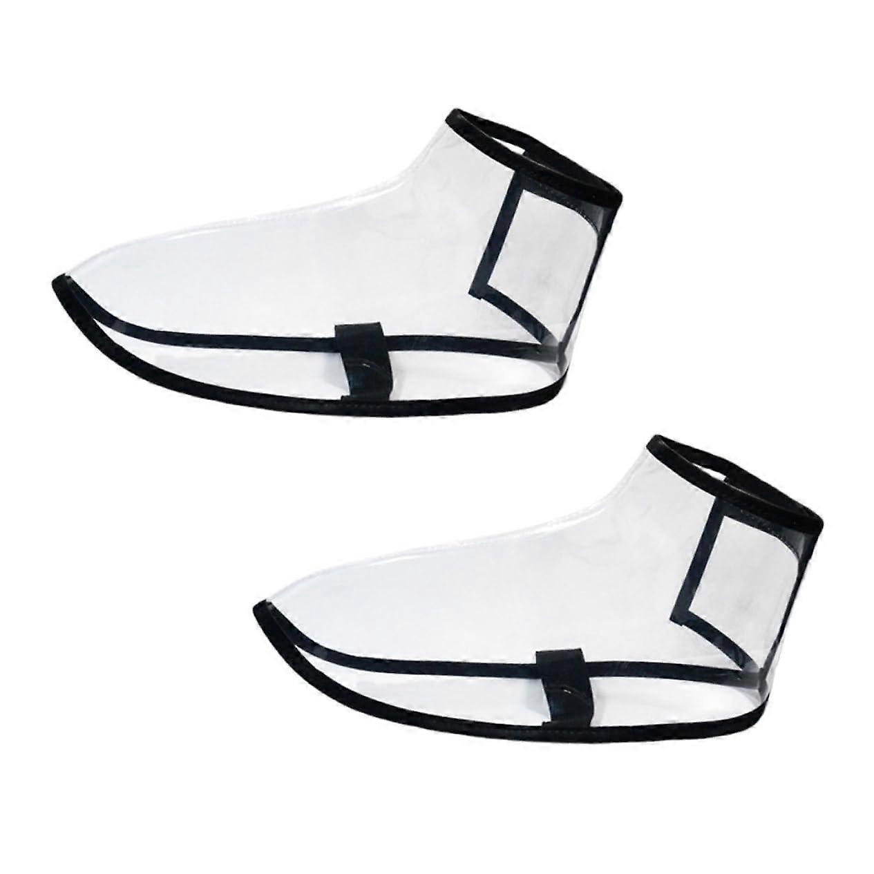 Hairdressing Shoe Cover 1 Pair Transparent Easy To Wear For Stylists Barber And Salon Use