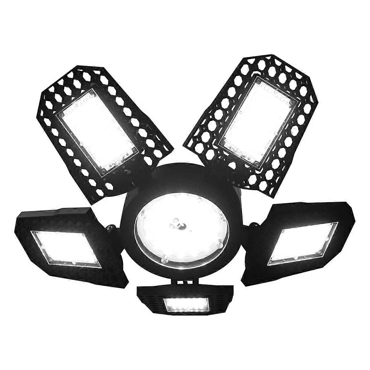 LED Garage Light, Deformable LED Garage Ceiling Lights with 5 Adjustable Panels, E27 LED Shop Lights 3000LM 30W