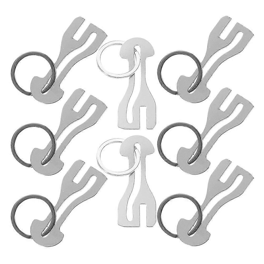 8pcs Zinc Alloy Shopping Cart Token Keychain with Smooth Surface Silver Color Lightweight and