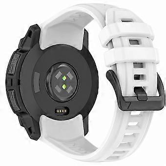 22mm Silikon Klockarmband För 45mm Utomhus Sportklocka - Midnight Black Ersättning Rem