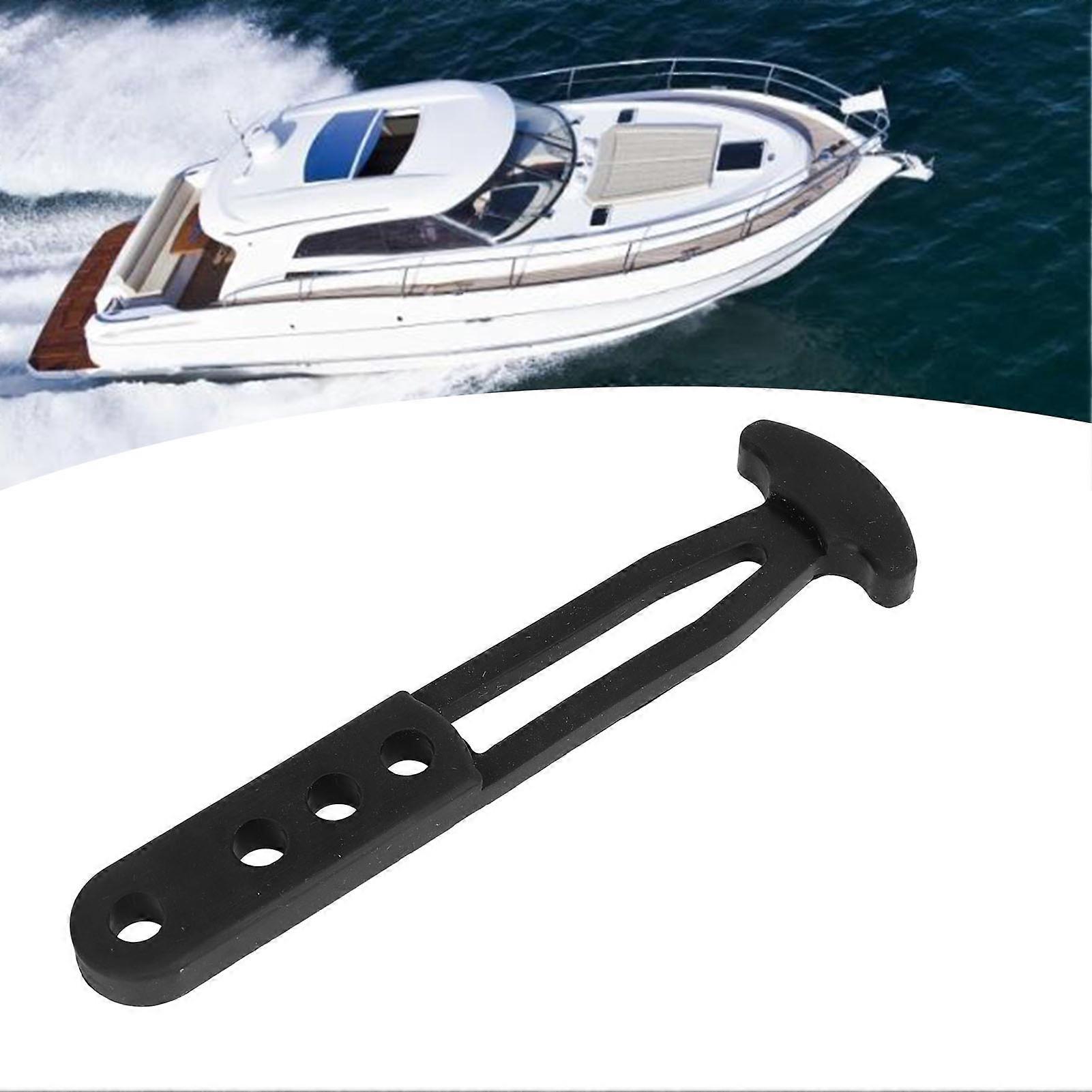 Boat Ladder Strap Black Rubber Boat Telescoping Ladder Strap With 4 Adjustable Mounting Holes for Fixing 