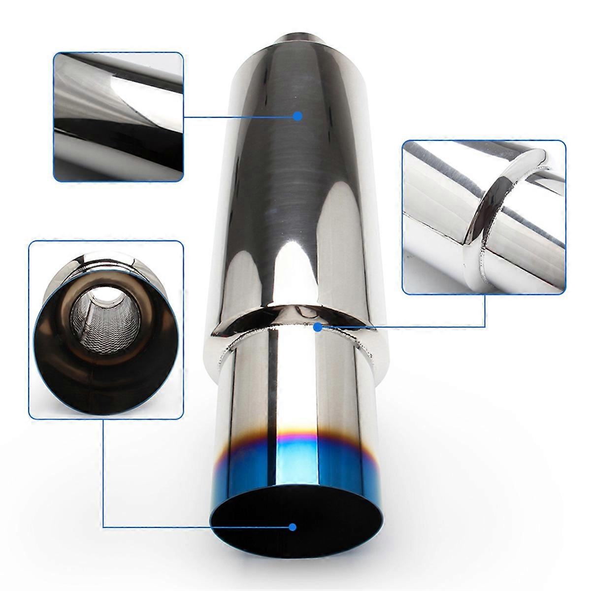Universal Car Racing Exhaust Pipe Muffler Stainless Steel Racing Modified Exhaust Pipe Muffler