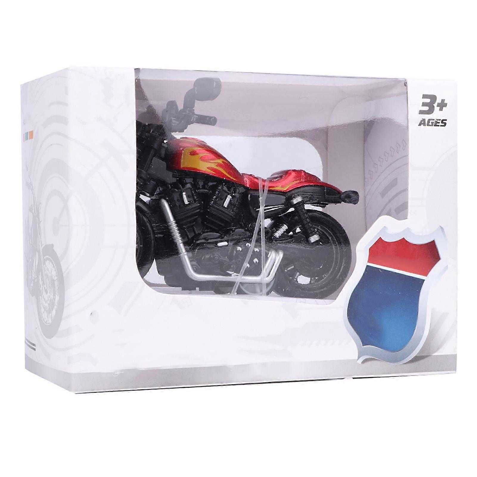Alloy Motorbike Toy Model Highly Simulation Children Kid Pull Back Vehicle Toy(Red )