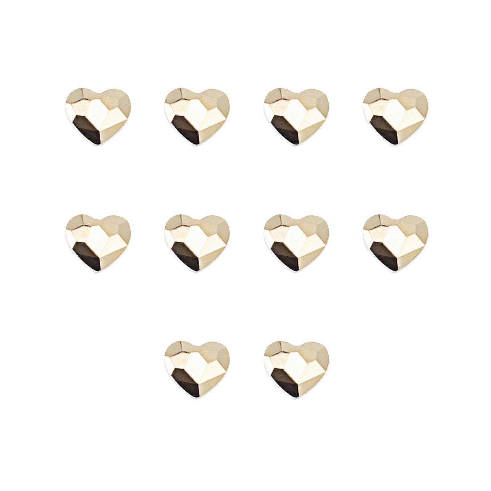 Manicure Diamond Peach Heart Teeth Diamonds for DIY Use 10Pcs