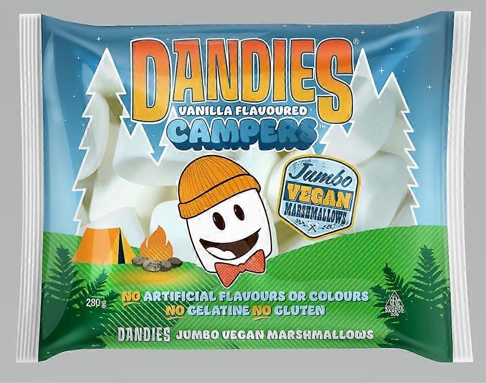 Dandies Vegan Vanilla Jumbo Campers Marshmallows 280g - 10 Pack