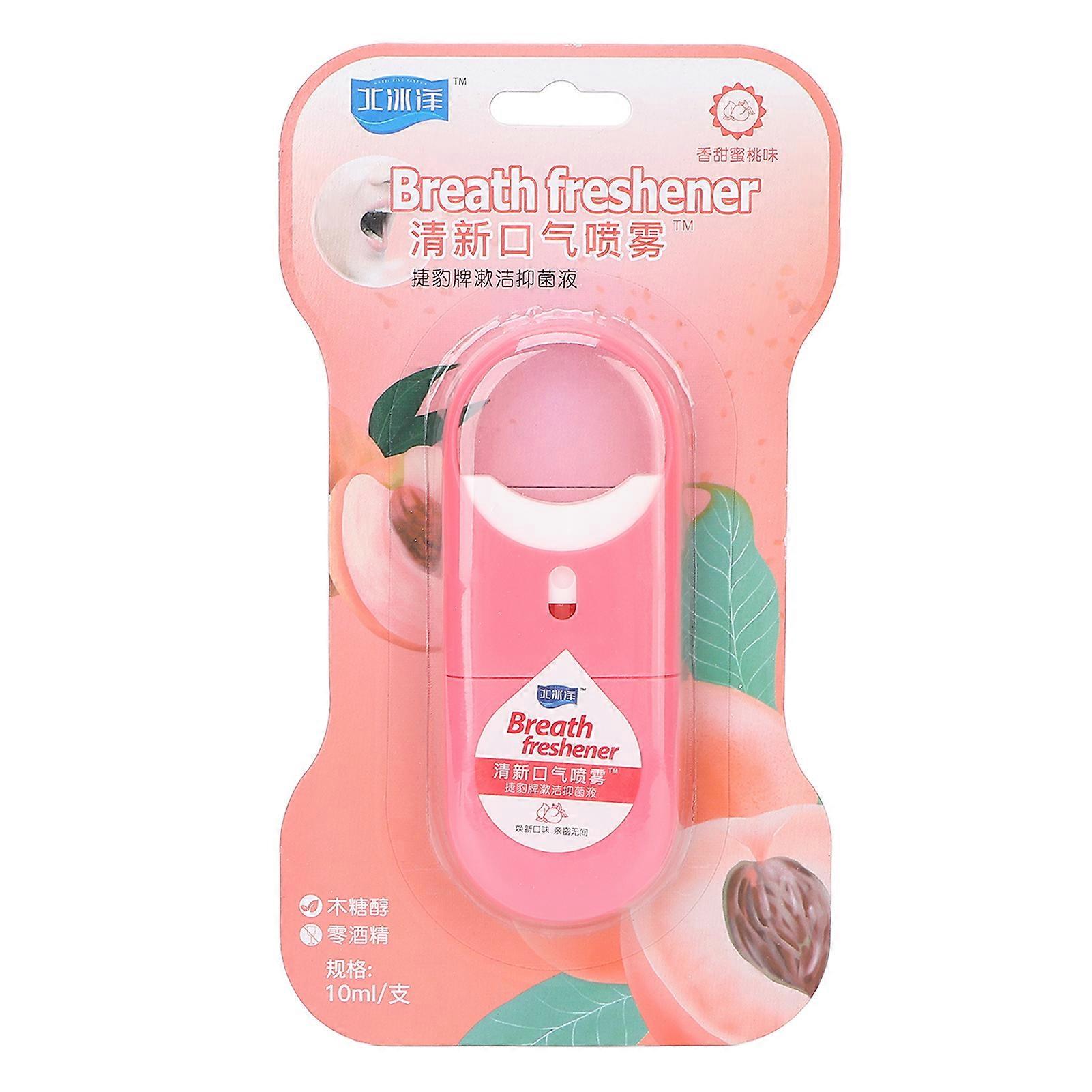 Spray buccal anti-mauvaise haleine, brume fine, saveur pêche, soin bucco-dentaire longue durée, spray rafraîchissant pour l'haleine, 10 ml