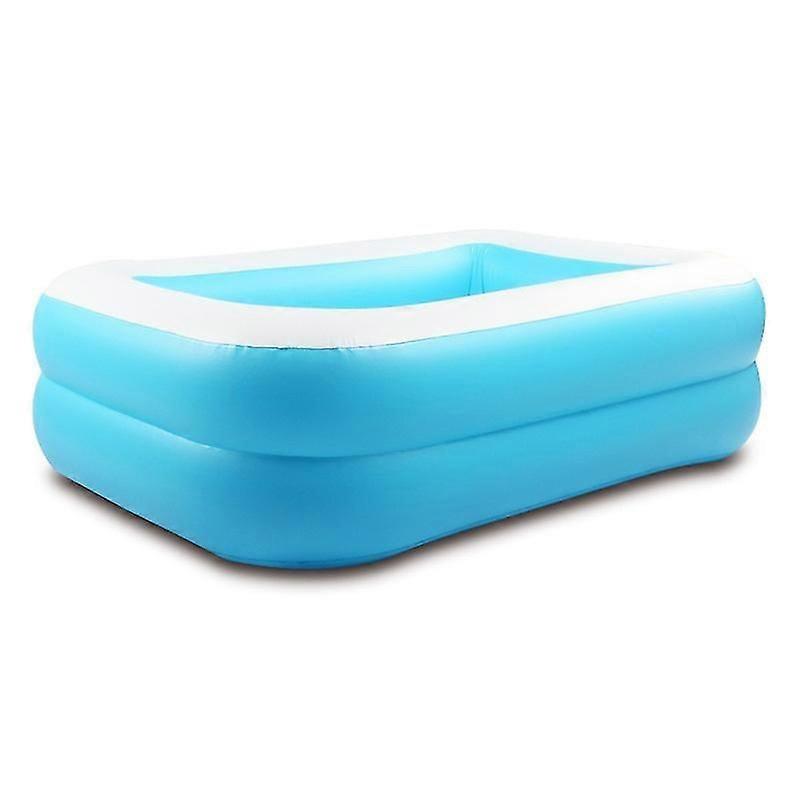 1.2-1.5m New Blue White Swimming Pool Family Inflatable Swimming Pool Baby Bath Tub Toy Thickened
