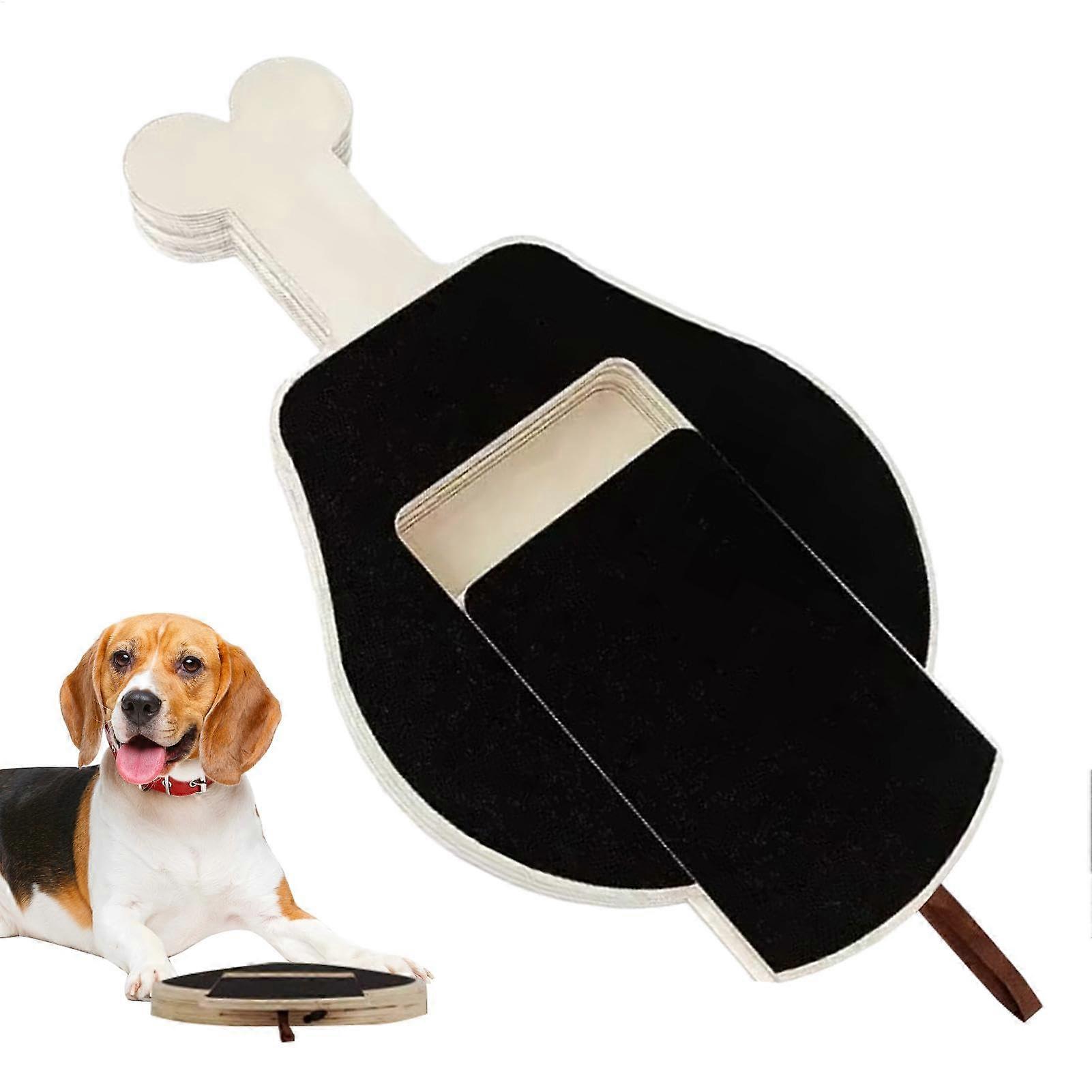 Dog Nail Scratch Board with Bone Shape Design, Wooden Puppy Paw Grinding File for Home and Garden Use
