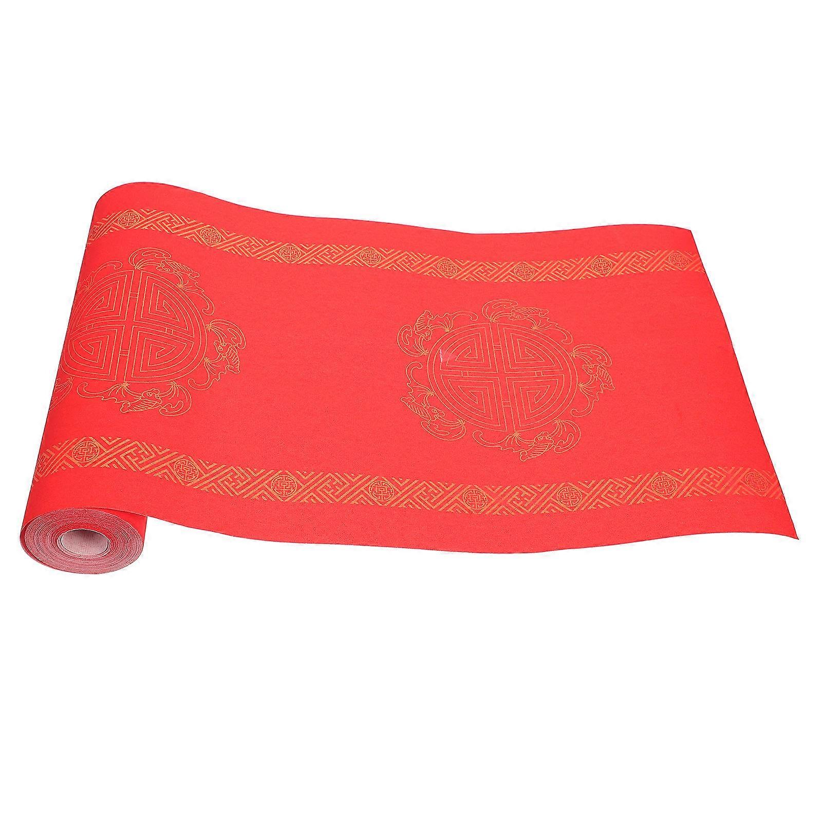 Red Xuan Paper Thickened Rice Paper for Writing Use 1 Roll