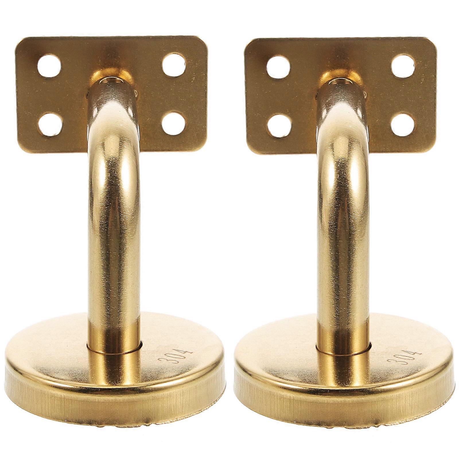 Golden Handrail Bracket Stainless Steel Stair Railing Bracket for Home Use 10Pcs