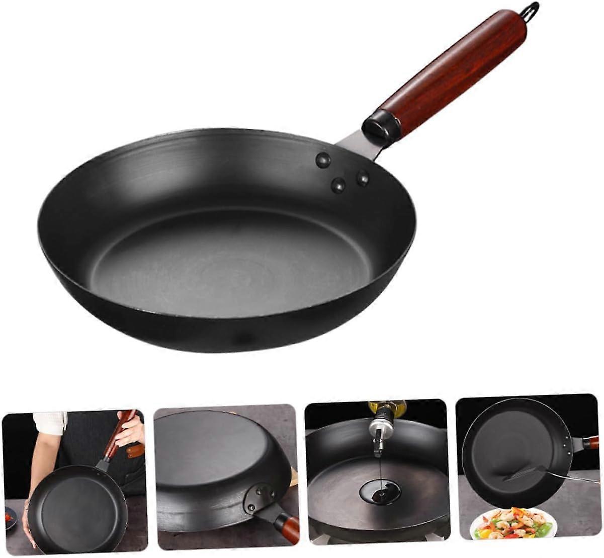 Nonstick Frying Pan Flat Bottom Skillet Wok Style Versatile Kitchen Pan For Pancakes And Steaks Easy Clean Surface