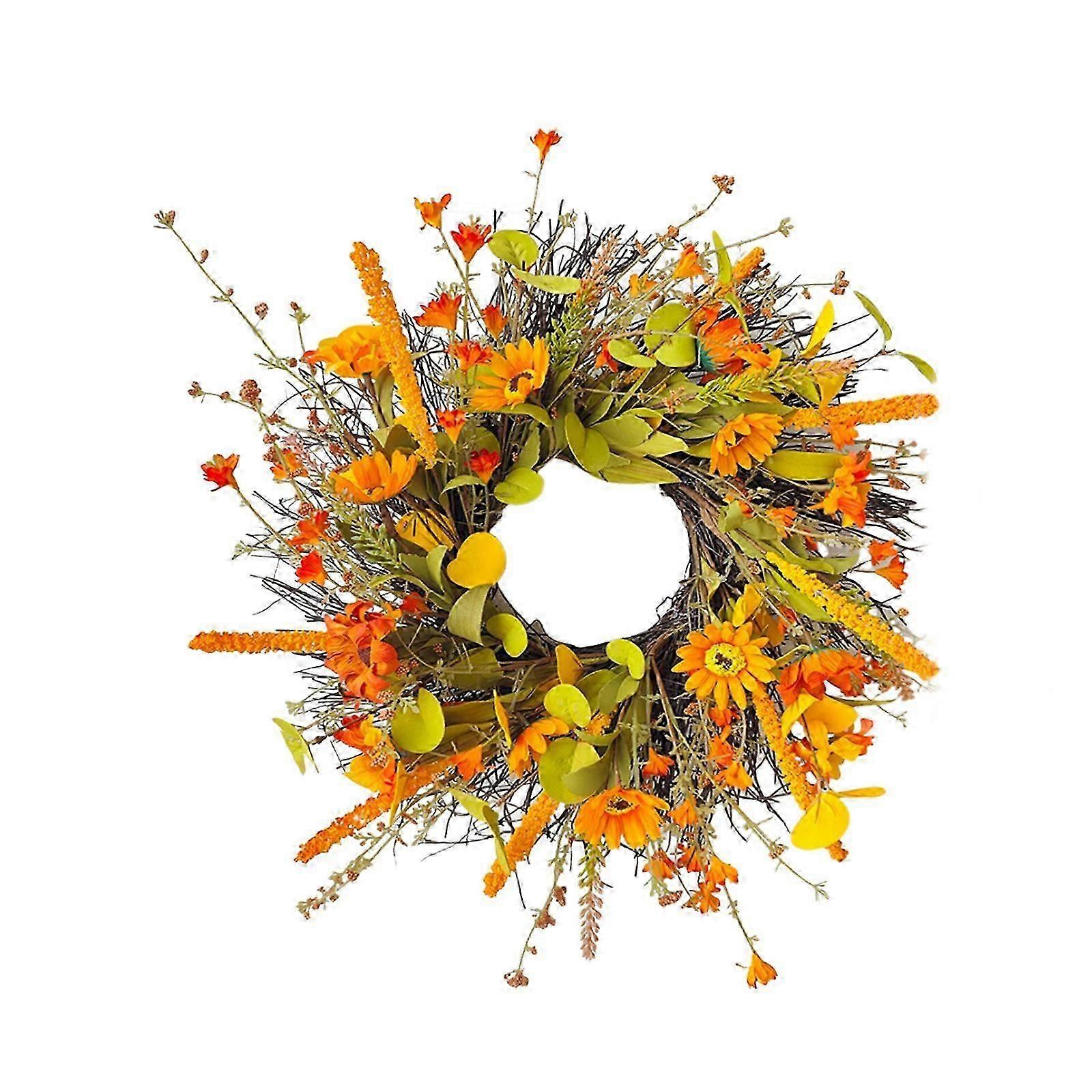 Autumn Wreath for Front Door Stylish for Festive Decoration All Seasons Fall