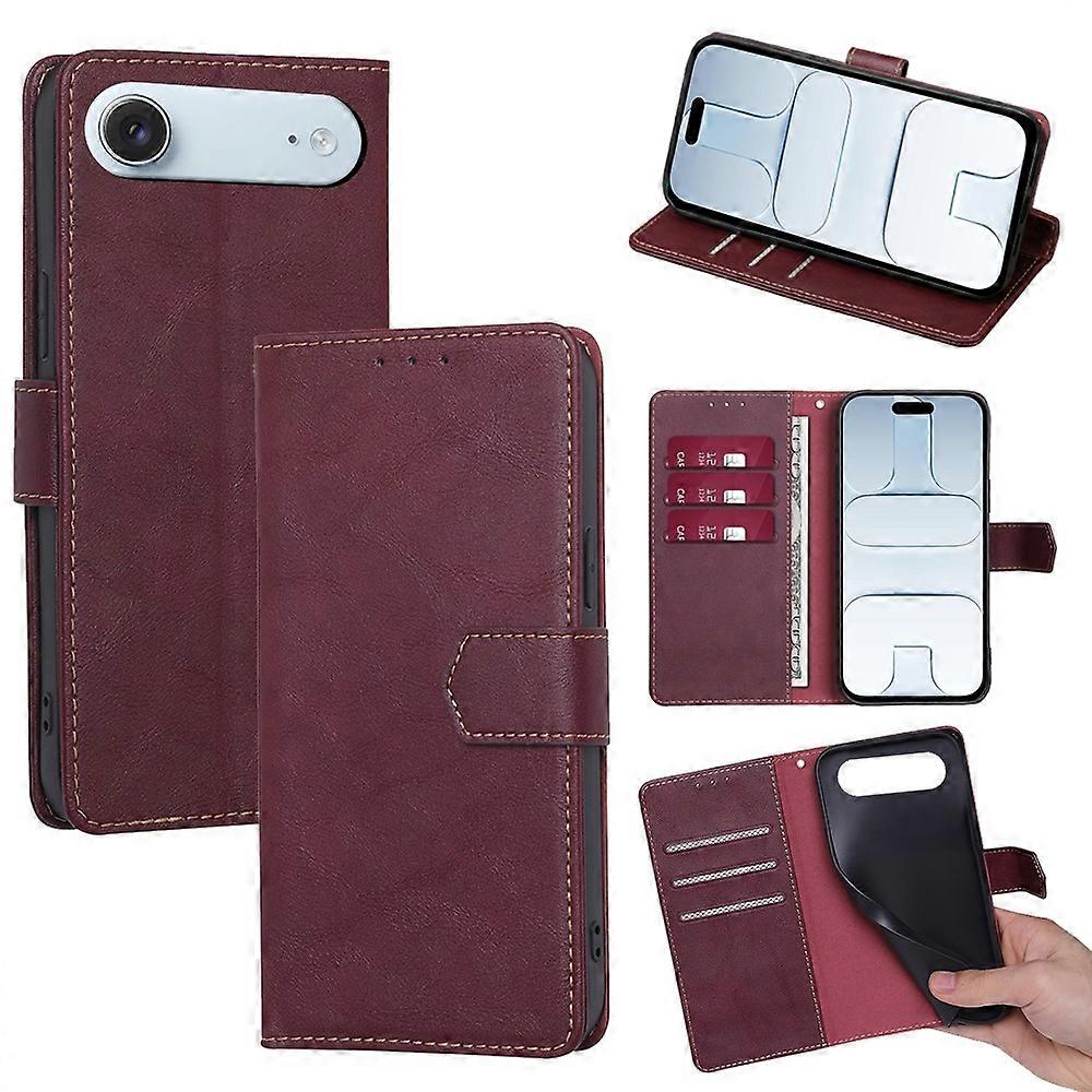 Compatible For iPhone Air Case Leather Phone Cover with RFID Wallet