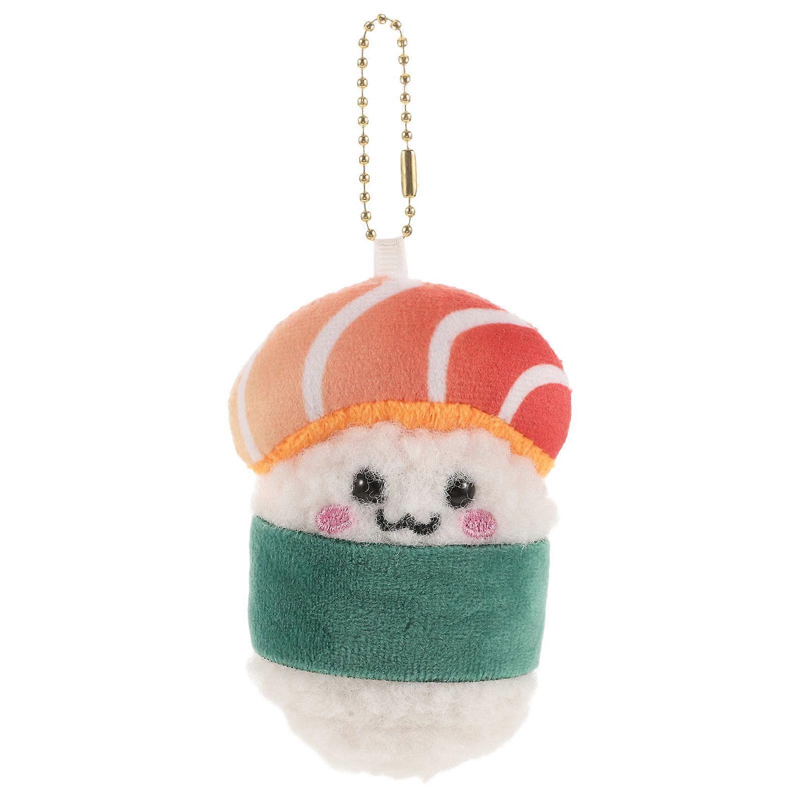 Adorable Sushi Plush Keychain for Decor 5Pcs Japanese Style Salmon Toy