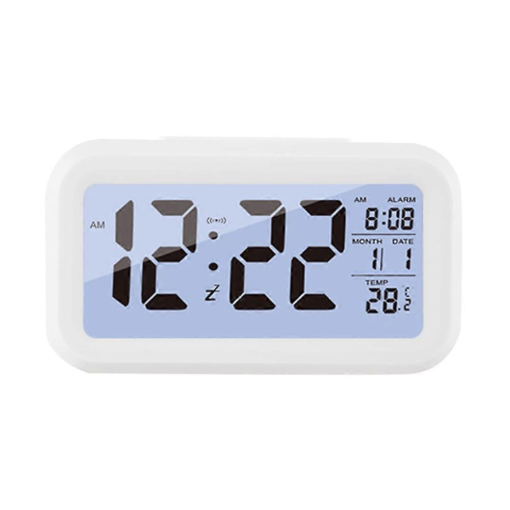Large LED Alarm Clock 6.8" Green Display, Dual Alarm, Temperature & Date, Simple Bedside Clock for Seniors
