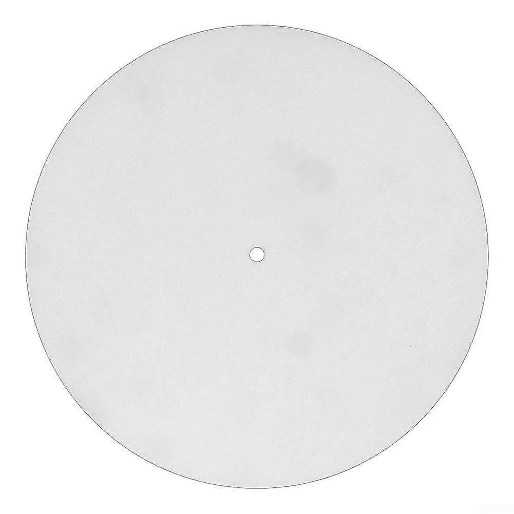 Felt Turntable Platter Mat For Vinyl Records, 3mm Thick, White Slip Mat, Minimizes Vibration, Enhances Sound