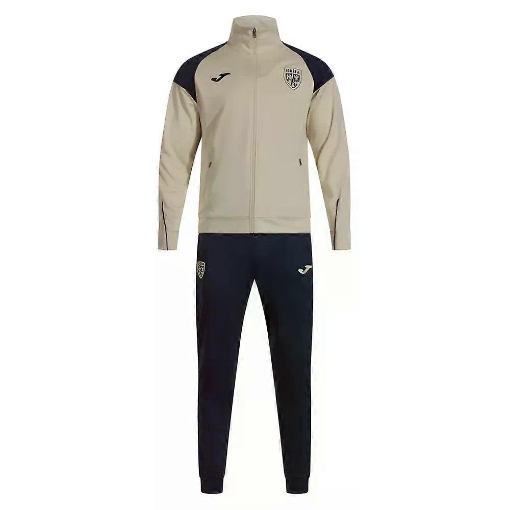 2025-2026 Romania Presentation Tracksuit (Beige/Navy)