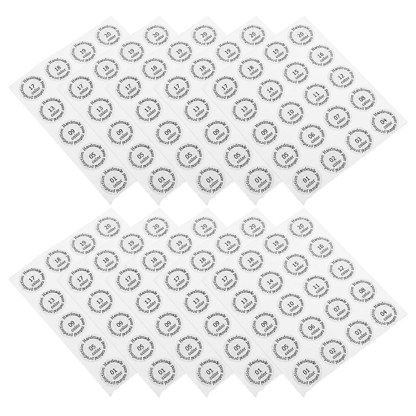 Makeup Lipstick Number Stickers 10Pcs for Color Coding
