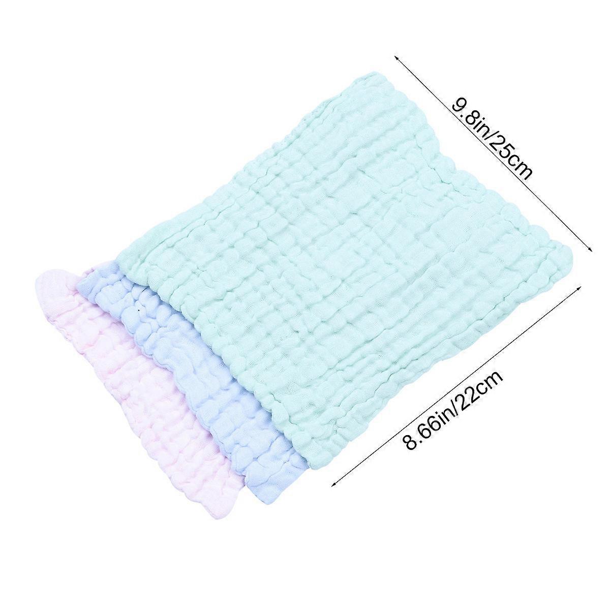 Baby Saliva Towels Cotton Multilayer Square for Baby Use 10Pcs