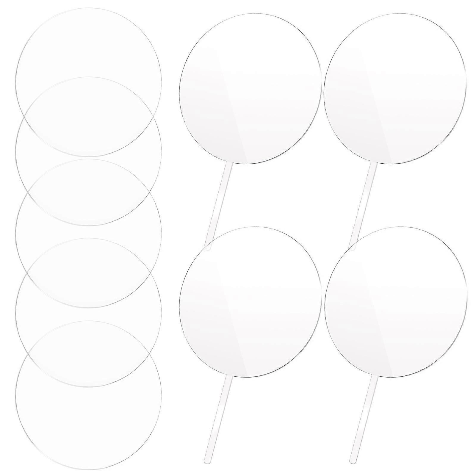 Clear Acrylic Circles 40 Pcs Perfect For Art Creation Round Shape Craft Supplies Compact Size With Smooth Surface
