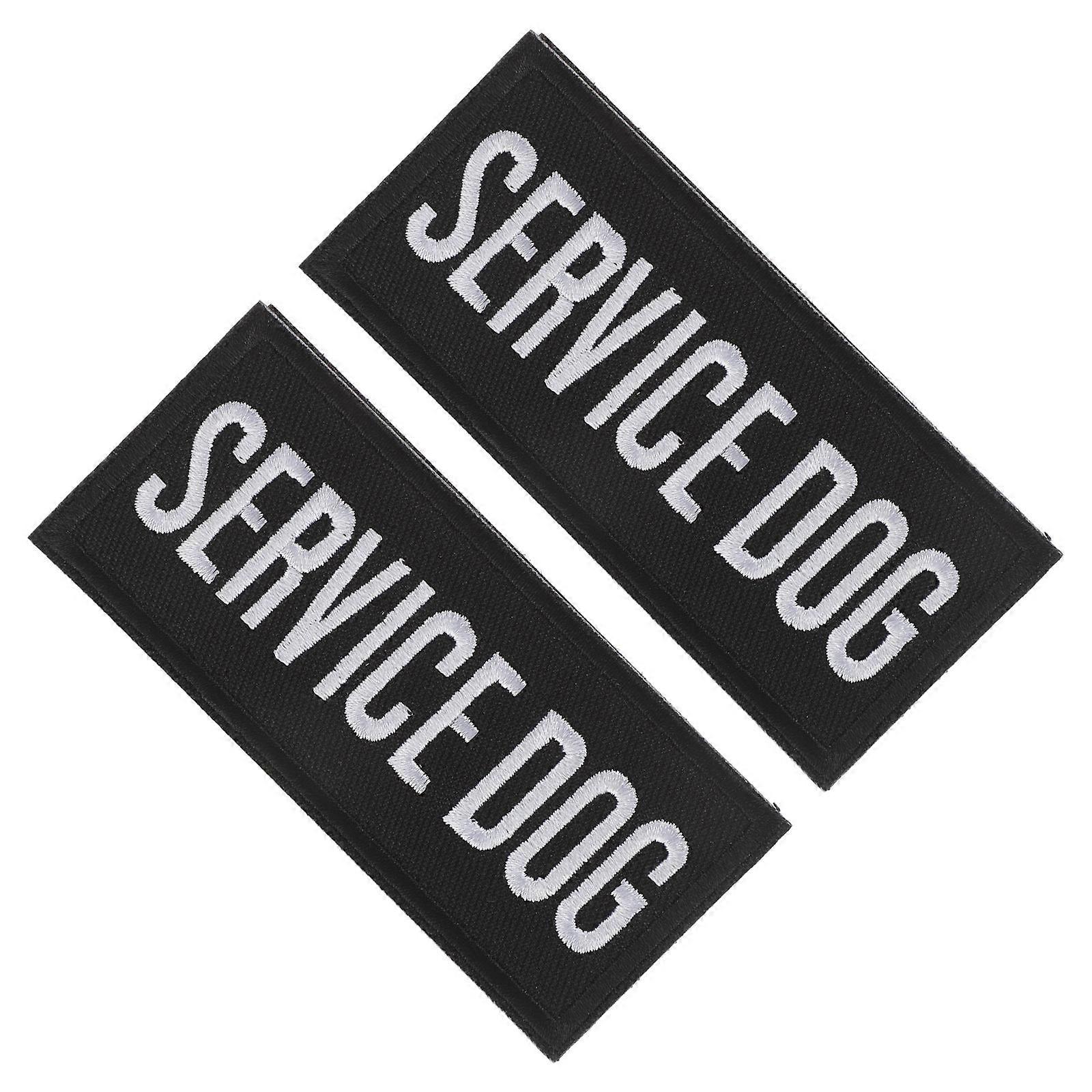 Service Dog Harness with Embroidered Fabric Patch for Training 10Pcs