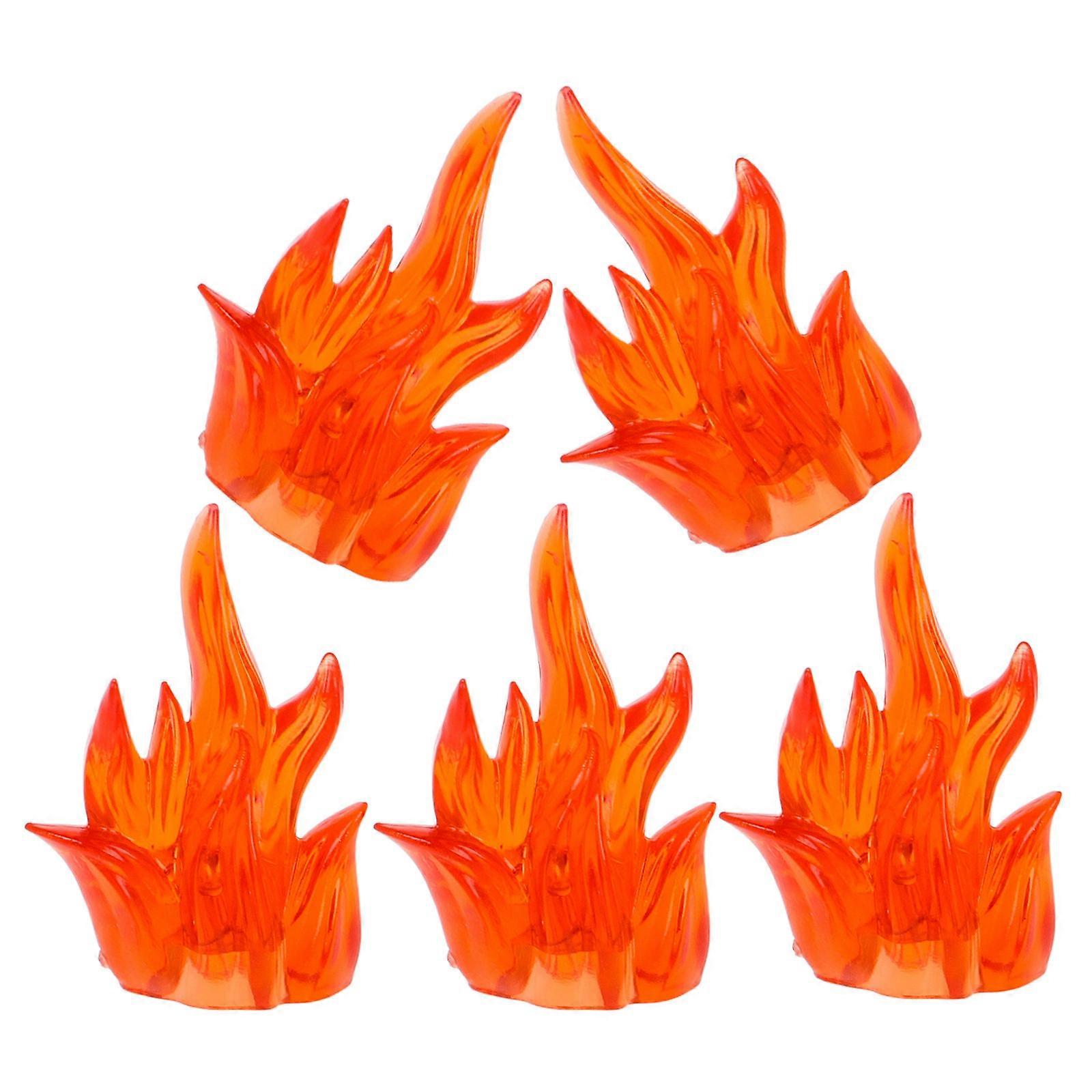Miniature Fire Effects Building Blocks for Action Figure Accessories 10Pcs