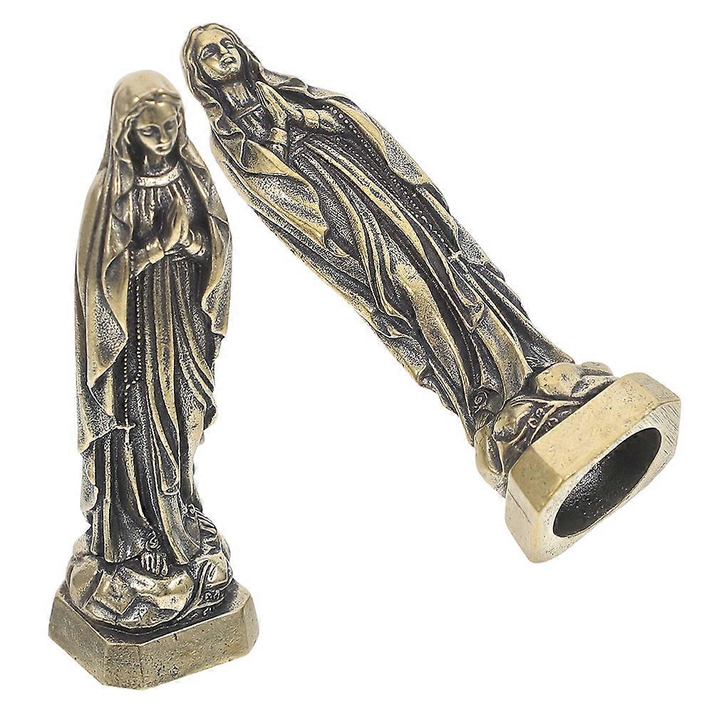 Virgin Religious Statue Brass Sculpture for Tabletop Display 10Pcs