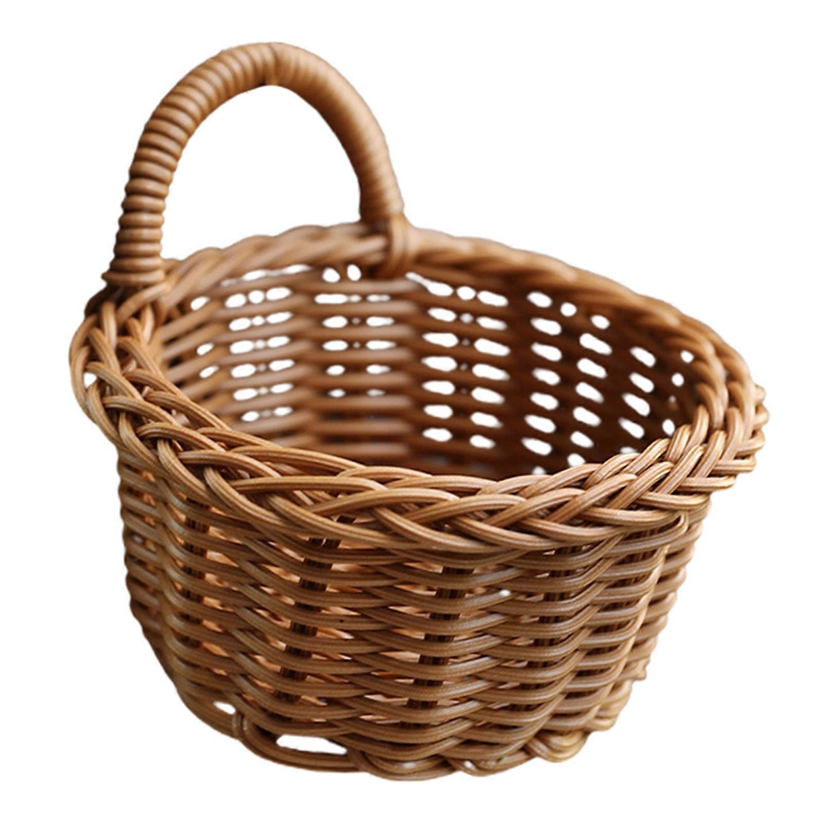 Brown Decorative Basket for Storage 3Pcs Creative Wall Hanging Basket