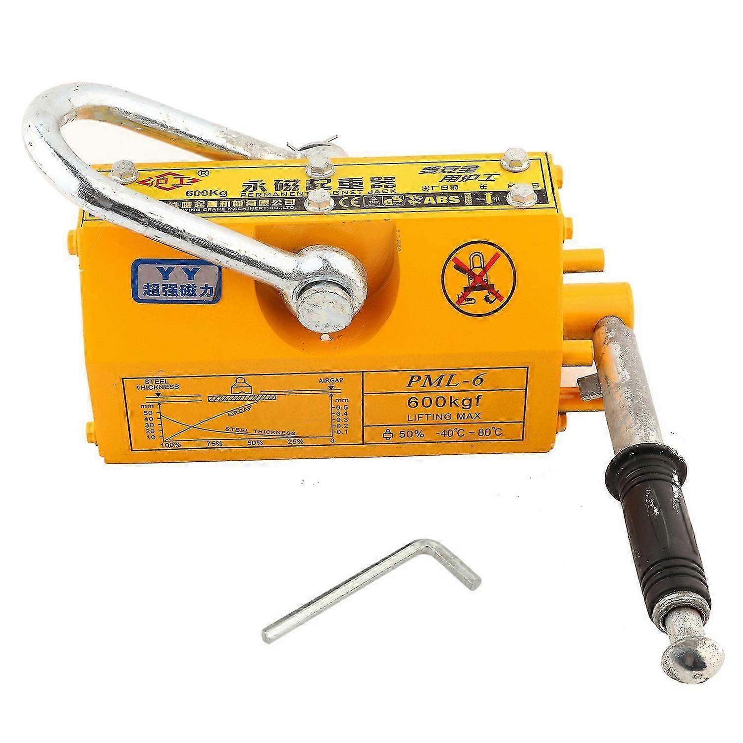 600KG Portable Permanent Lifting Magnet Crane Magnetic Lifter Tool