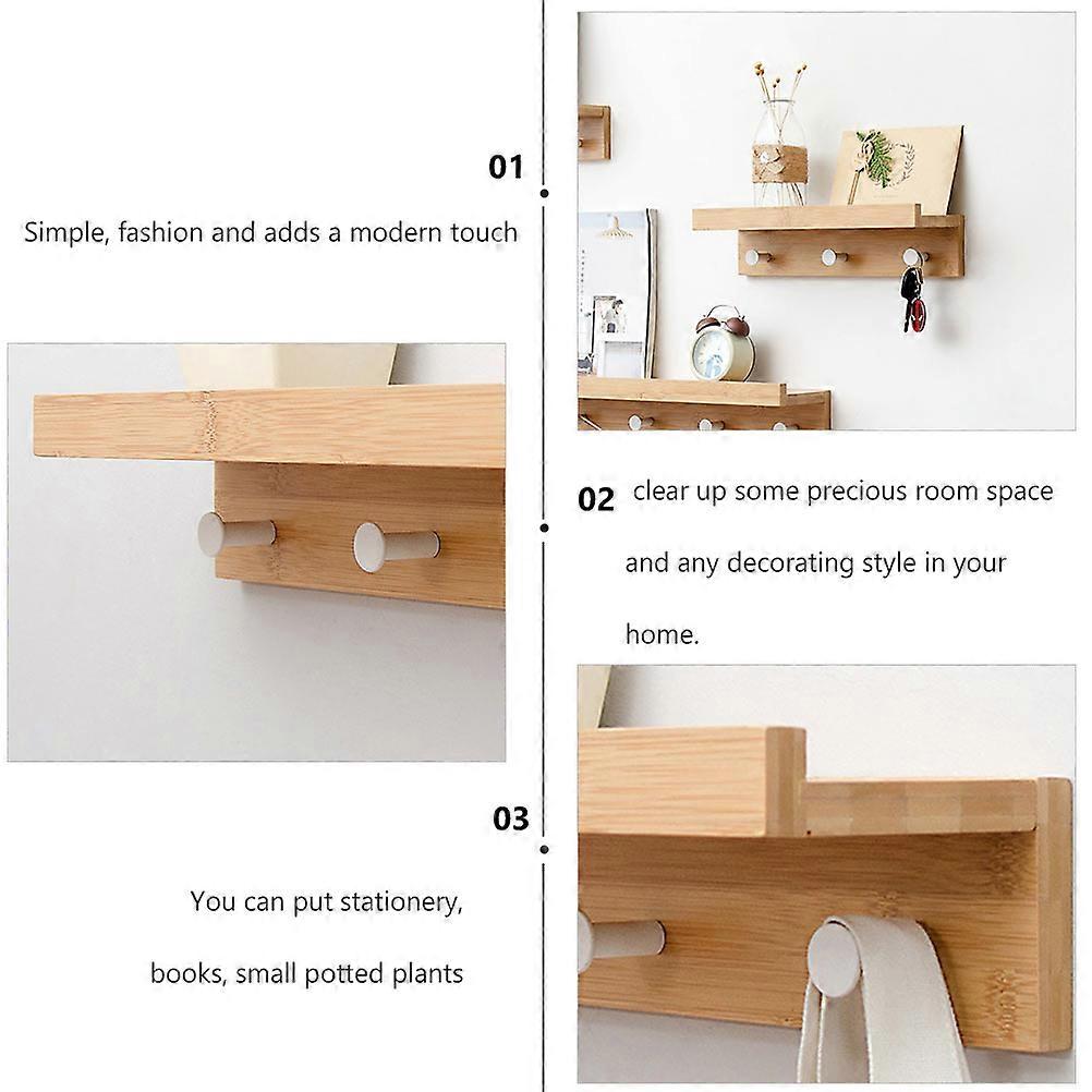Multifunctional Storage Rack Wall-Mounted Floating Holder for 3Sets