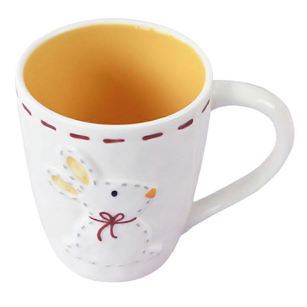 White Ceramic Bunny Cup Rabbit Mug for Coffee Drinking 1 Piece