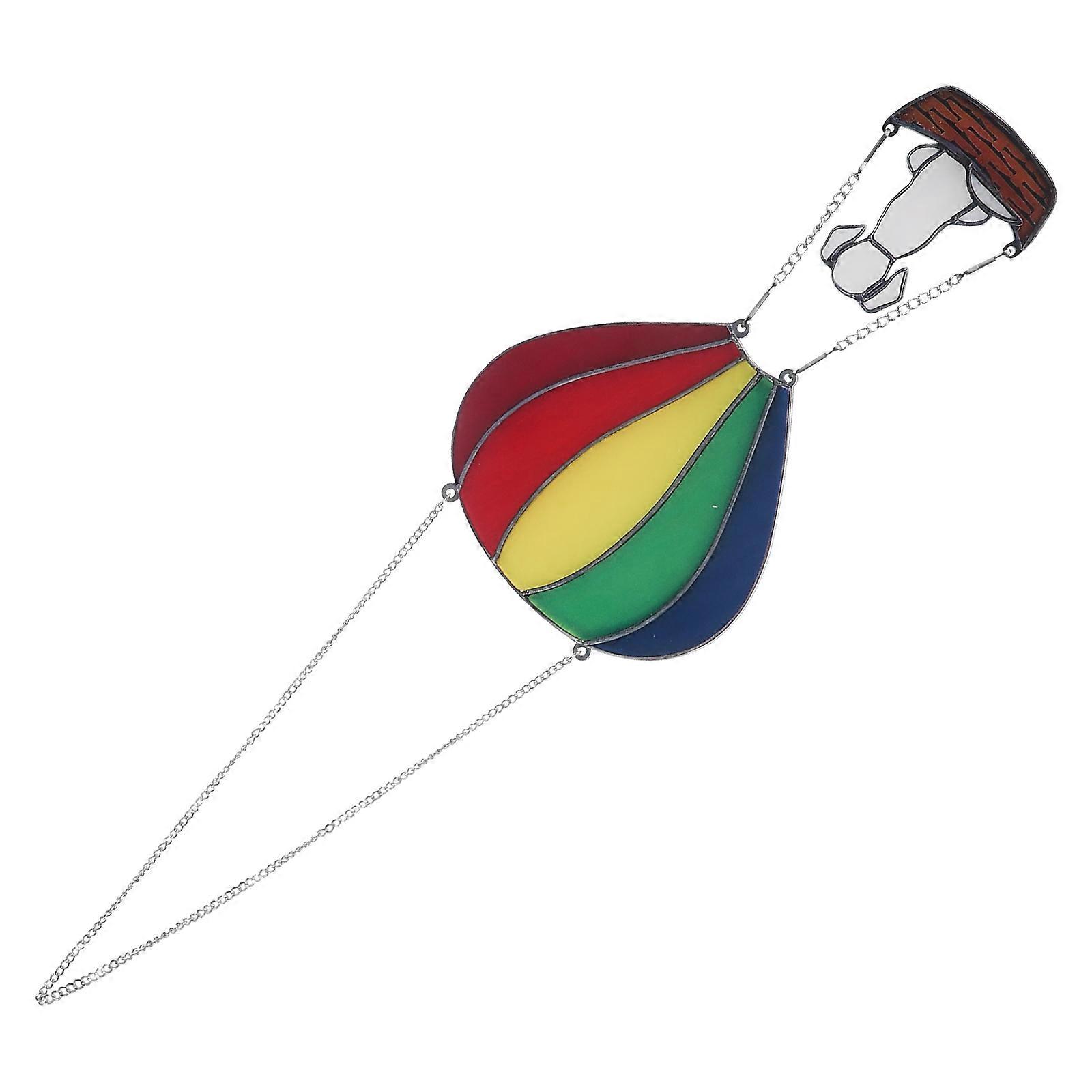 Rainbow Hot Air Balloon Acrylic Decor for Window Hanging Panel