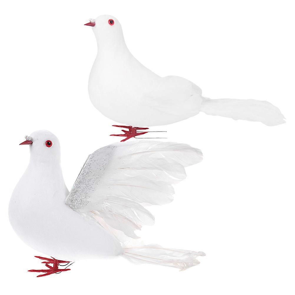 Artificial Decorative Foam Birds for Home Garden 2Pcs