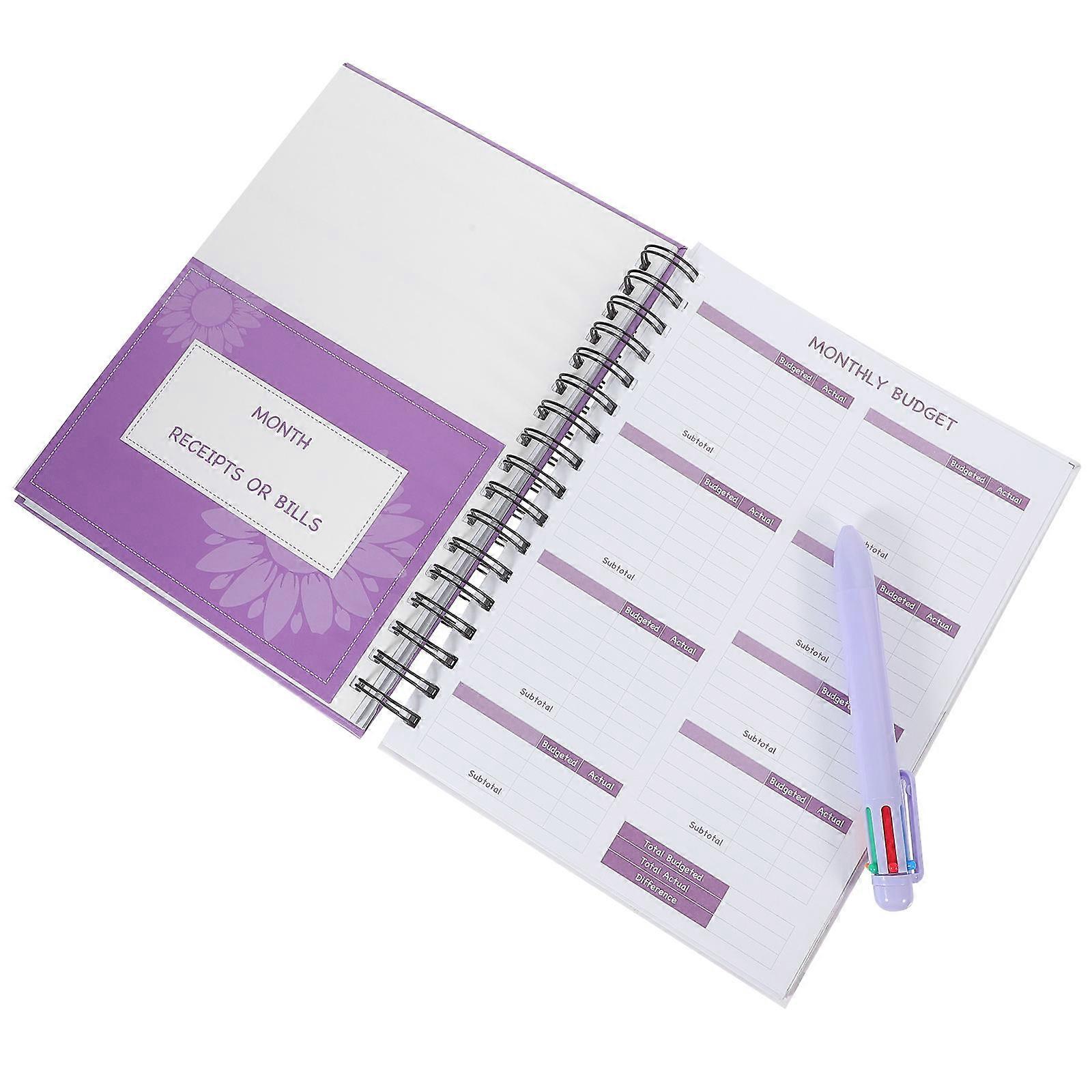 Spiral Budget Notebook Budget Planner for Planning 2Pcs Monthly Paper Notebook